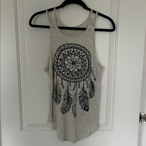 Women’s Light Cream Dreamcatcher Graphic Tank Top